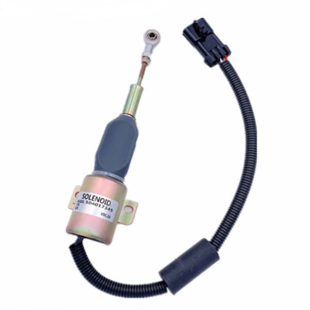 24V Stop Solenoid 504017345 for CASE Wheeled Excavator WX170 WX200