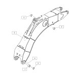 423-3584 423-3581 STICK & BEARING AS 425-2513 BOOM & BEARING AS for Caterpillar CAT 6015 6015B Excavator Stick-GP Boom-GP