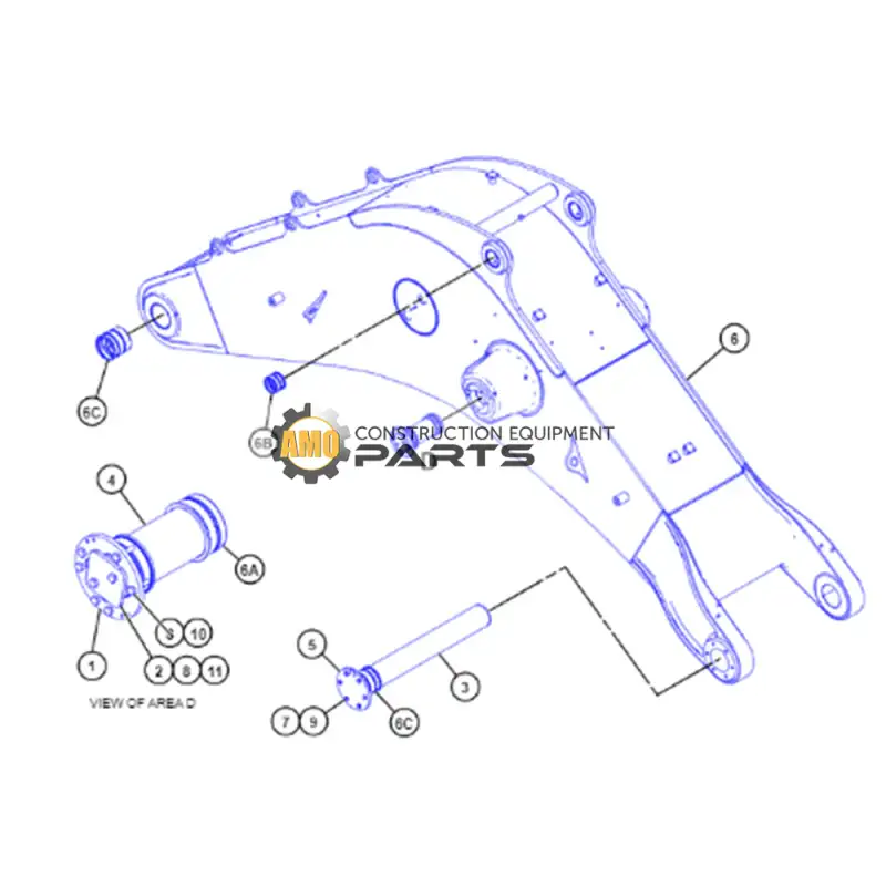 437-0831 437-1002 Stick Ass'y 452-3589 Boom Ass'y for Caterpillar