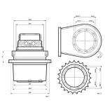 Travel Gearbox With Motor RG158-61390 for Kubota Excavator KX018-4 KX018-4CA - Image 4