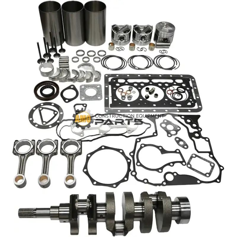 D905 Engine Standard Overhaul Rebuild Kit and 3 Pieces Connecting Rod with Crankshaft for Kubota KH41 KH51 KH61 B1600 BX23D BX25 GB15
