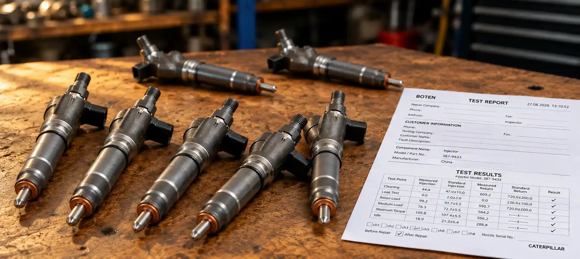 A Common-Rail Diesel Fuel Injector Test Report