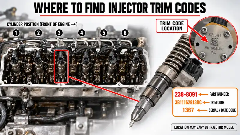 Caterpillar C7 Injector Trim Codes